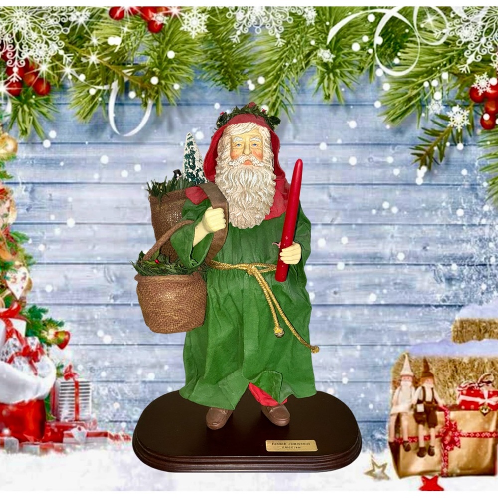 Vintage Clothtique 16” Tall Father Christmas